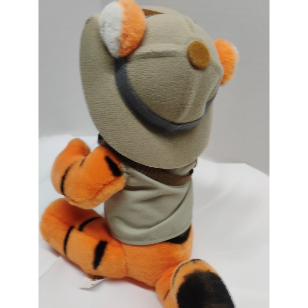 WALT DISNEY WORLD PLUSH SAFARI TIGGER ANIMAL KINGDOM JUNGLE SAFARI Beanie 9" - Picture 6 of 12